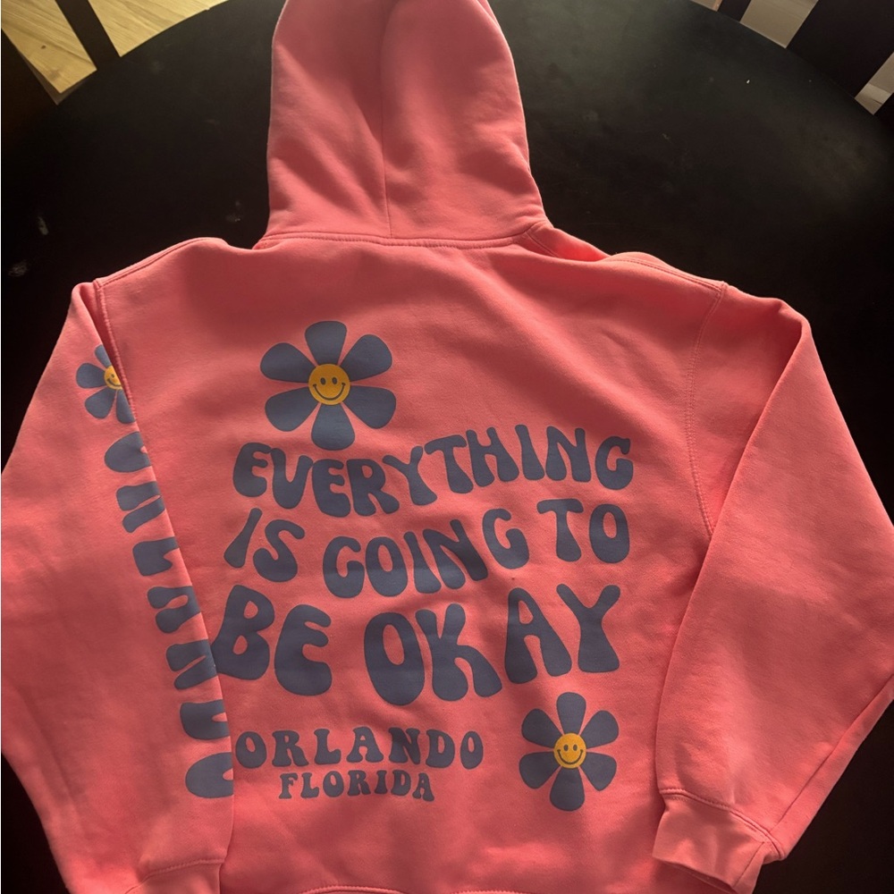 Coral pink hoodie